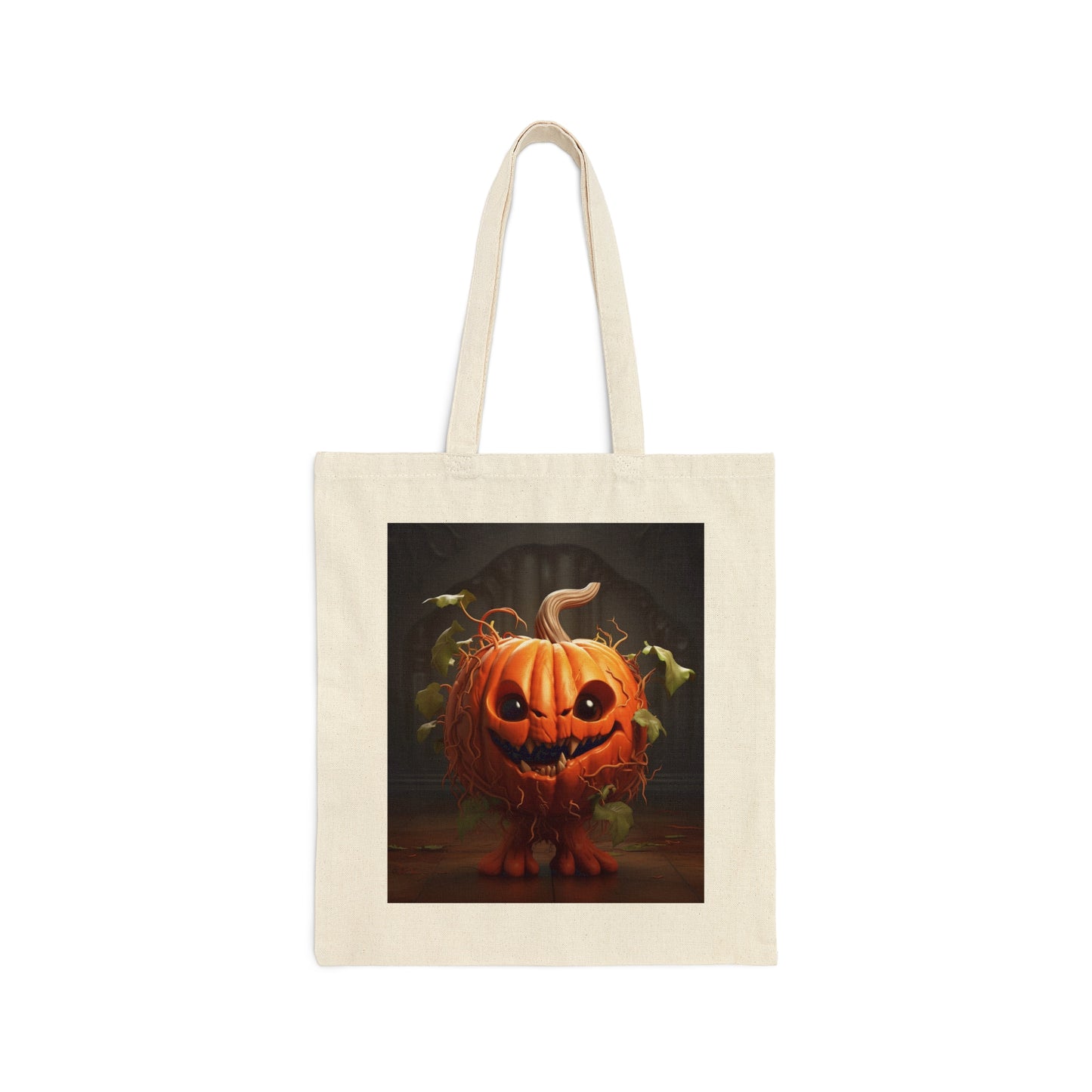 Pumpkin Halloween Cotton Canvas Tote Bag