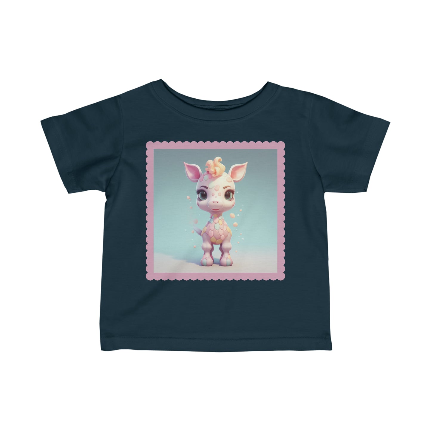 Camiseta Infantil Punto Fino Jirafa