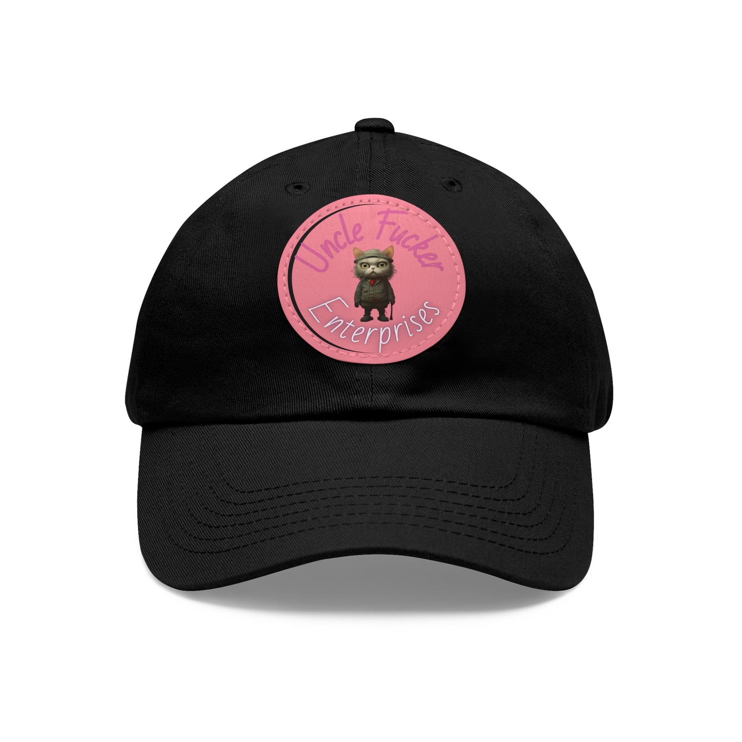 Uncle F'er Dad Hat with Leather Patch (Round)