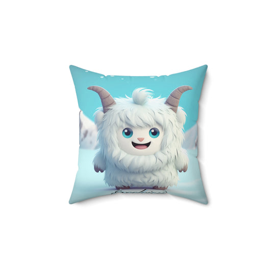 Spun Polyester Square Pillow Excelcious... Yeti Kin