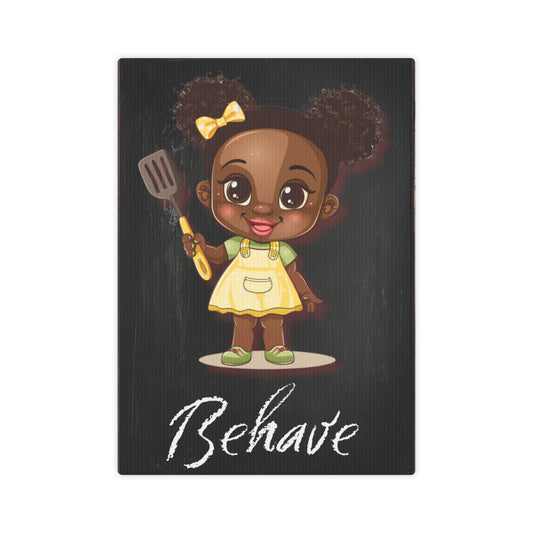 Spatula Behave Personalized Canvas Art