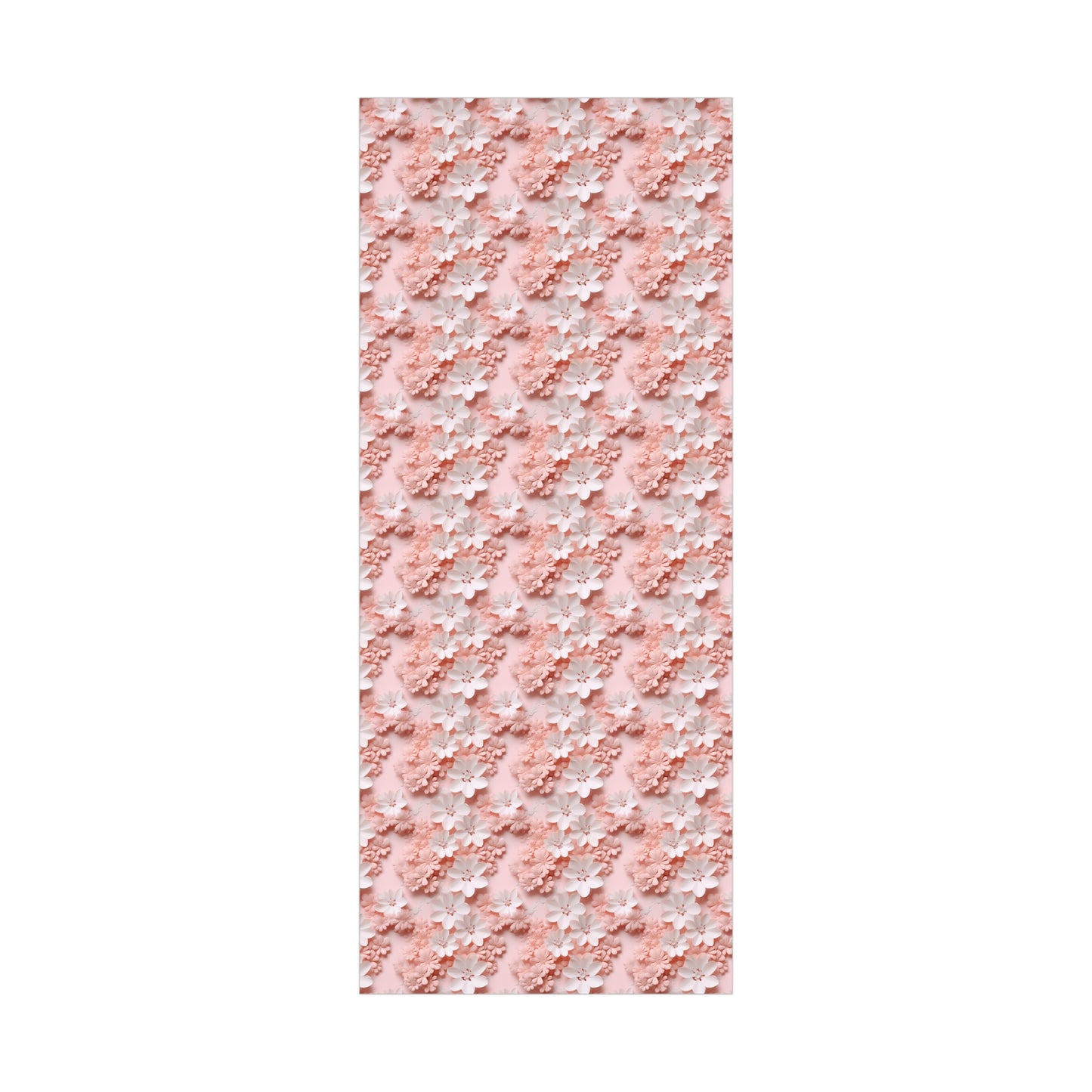 Gift Wrap Papers White and Pink Flowers