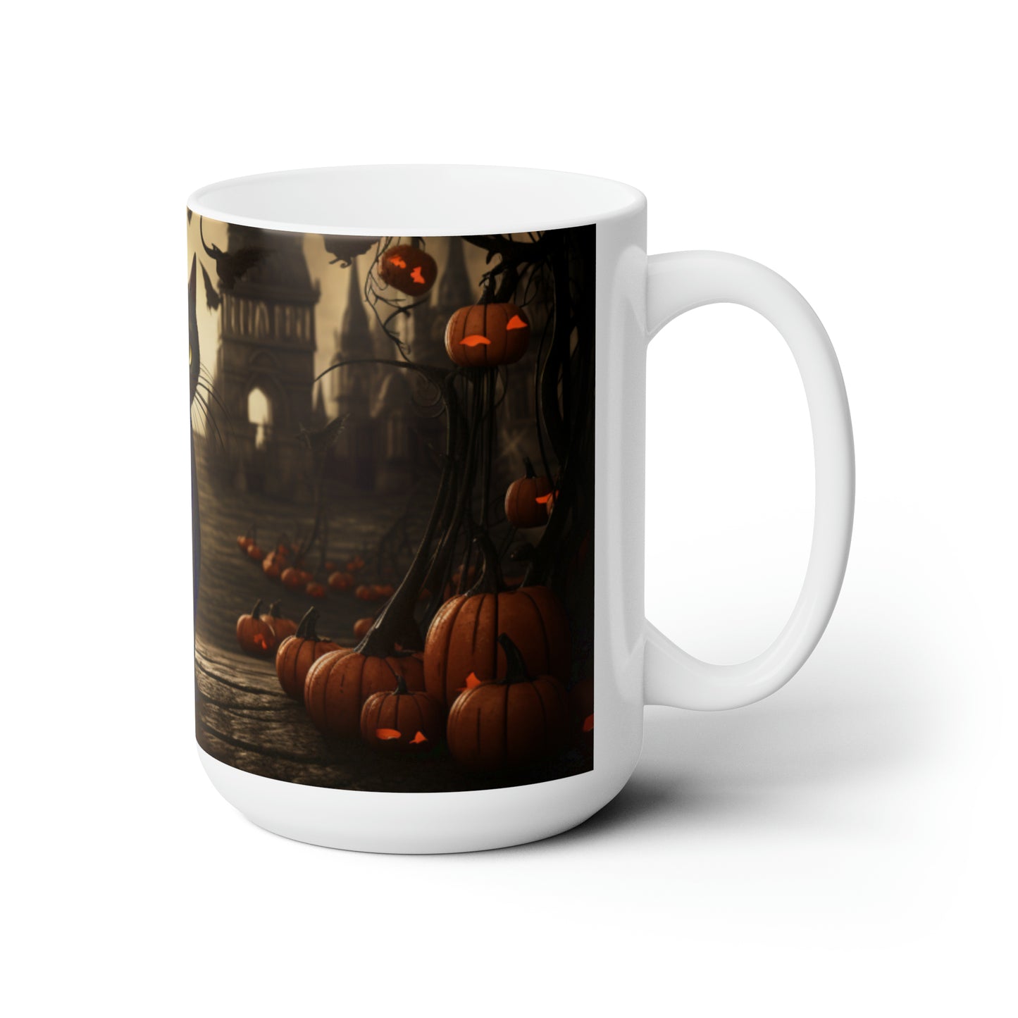 Ceramic Mug 15oz Halloween Black Cat 1