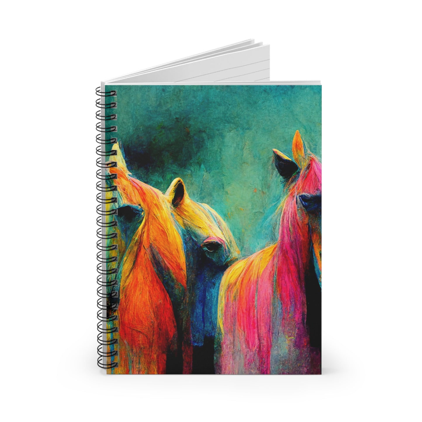 Spiral Notebook - Ruled Line Horses