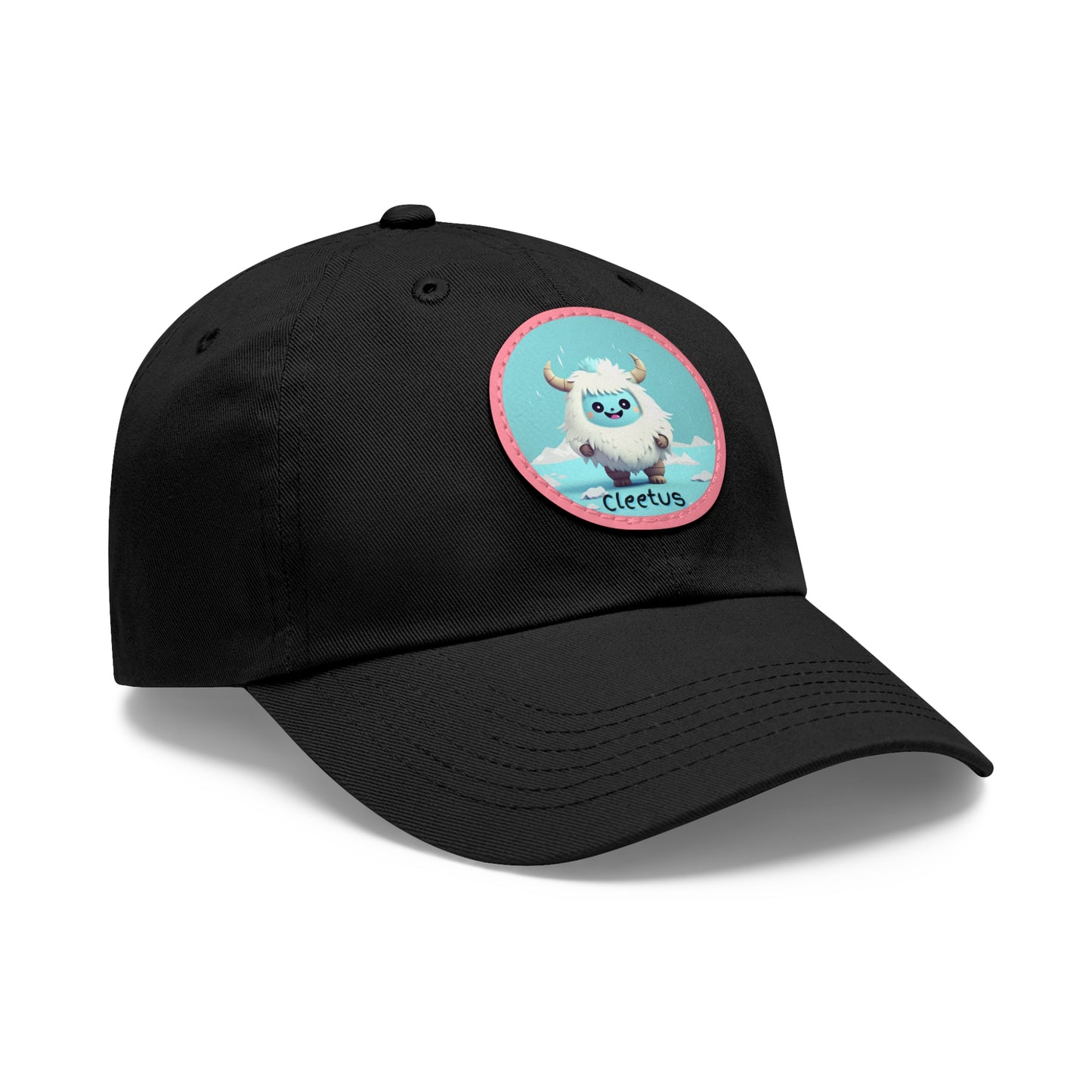 Dad Hat with Leather Patch (Round) Cleetus