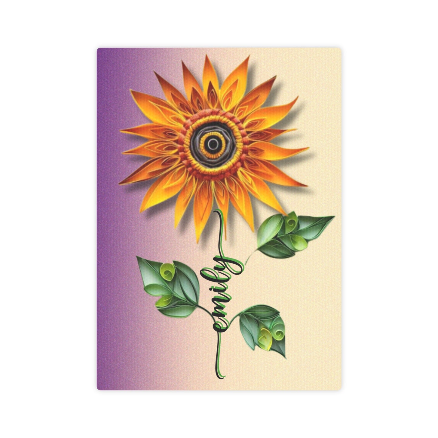 Sunflower Personalized Canvas Art