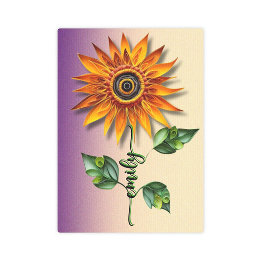 Sunflower Personalized Canvas Art