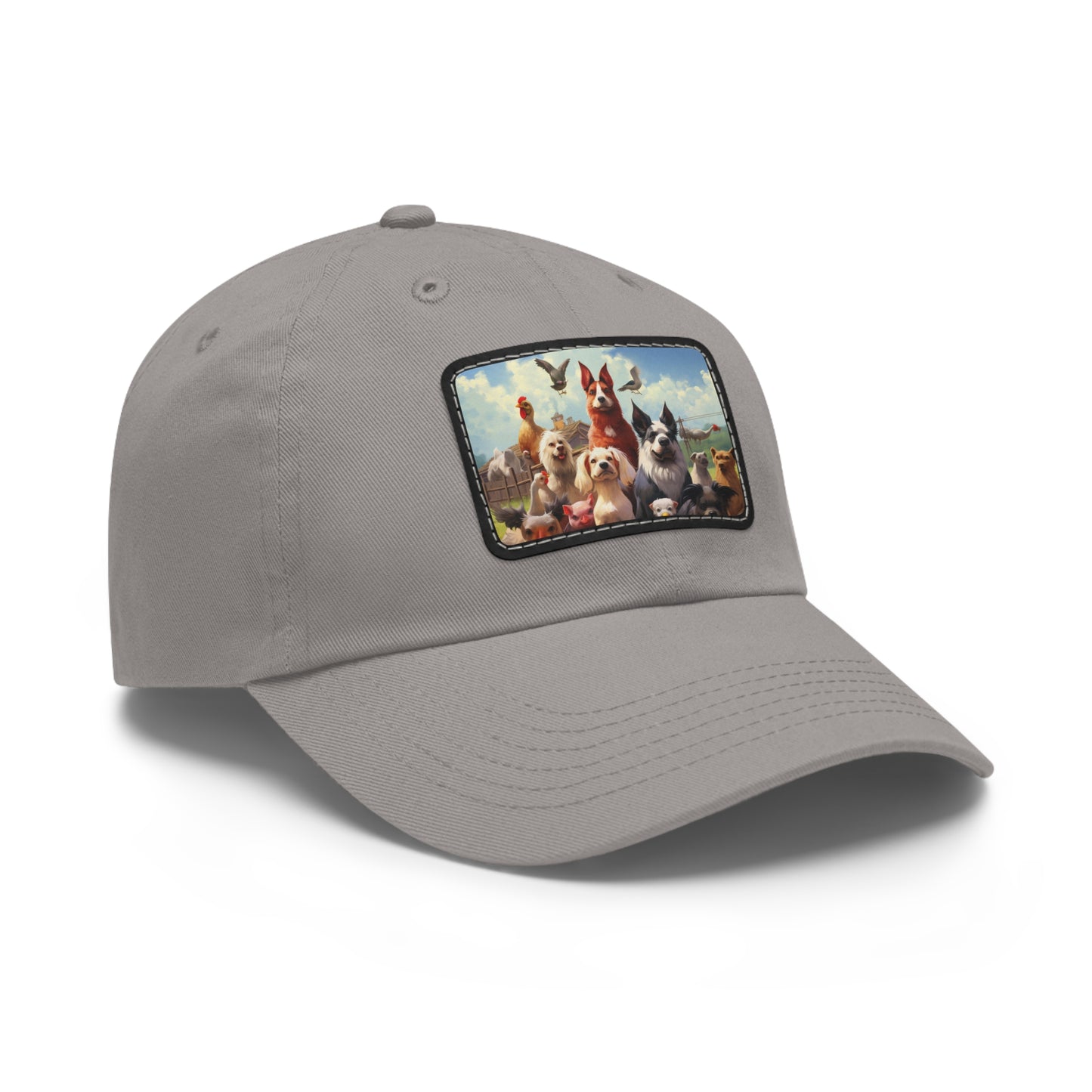 Dad Hat with Leather Patch (Rectangle) Animal Farm Friends