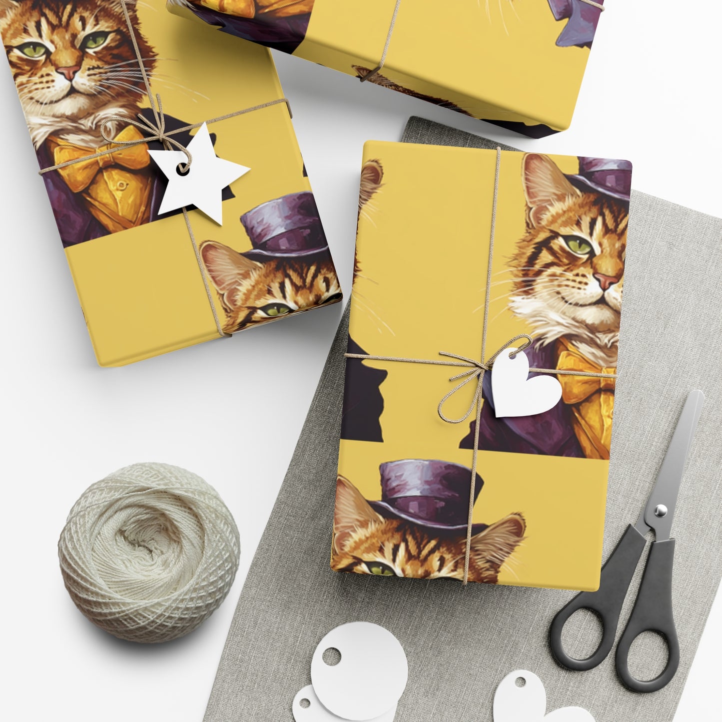 Gift Wrap Papers Sandwiches the Cat