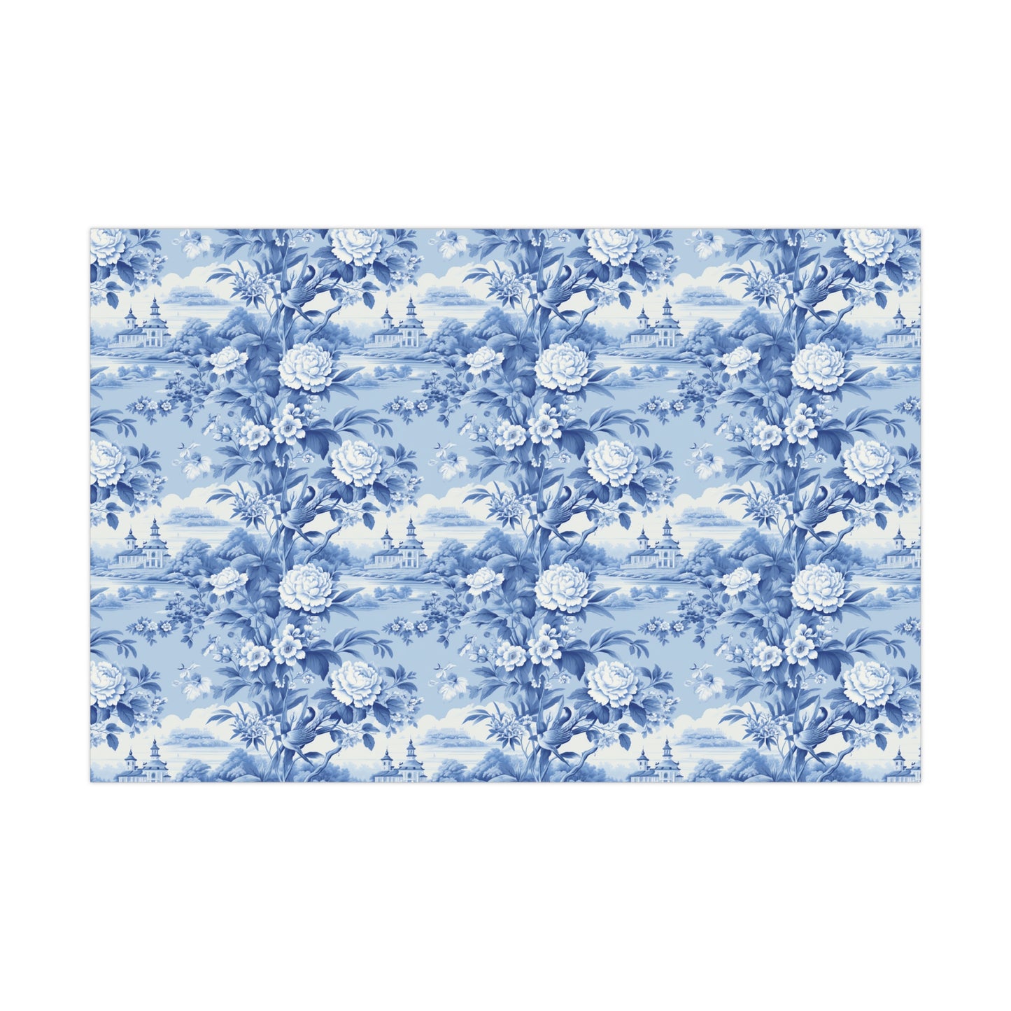 Gift Wrap Papers English Blue Chinoiserie #4