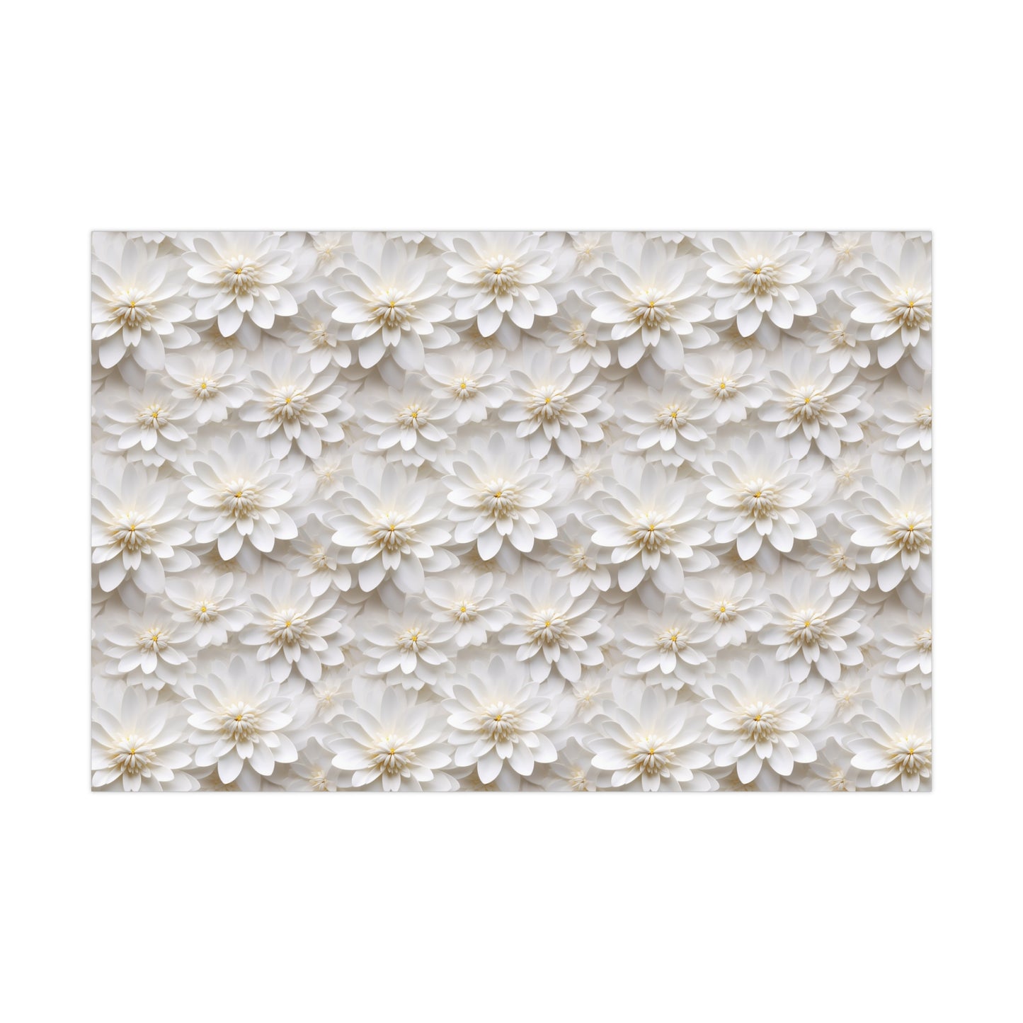 Gift Wrap Papers White Dahlia