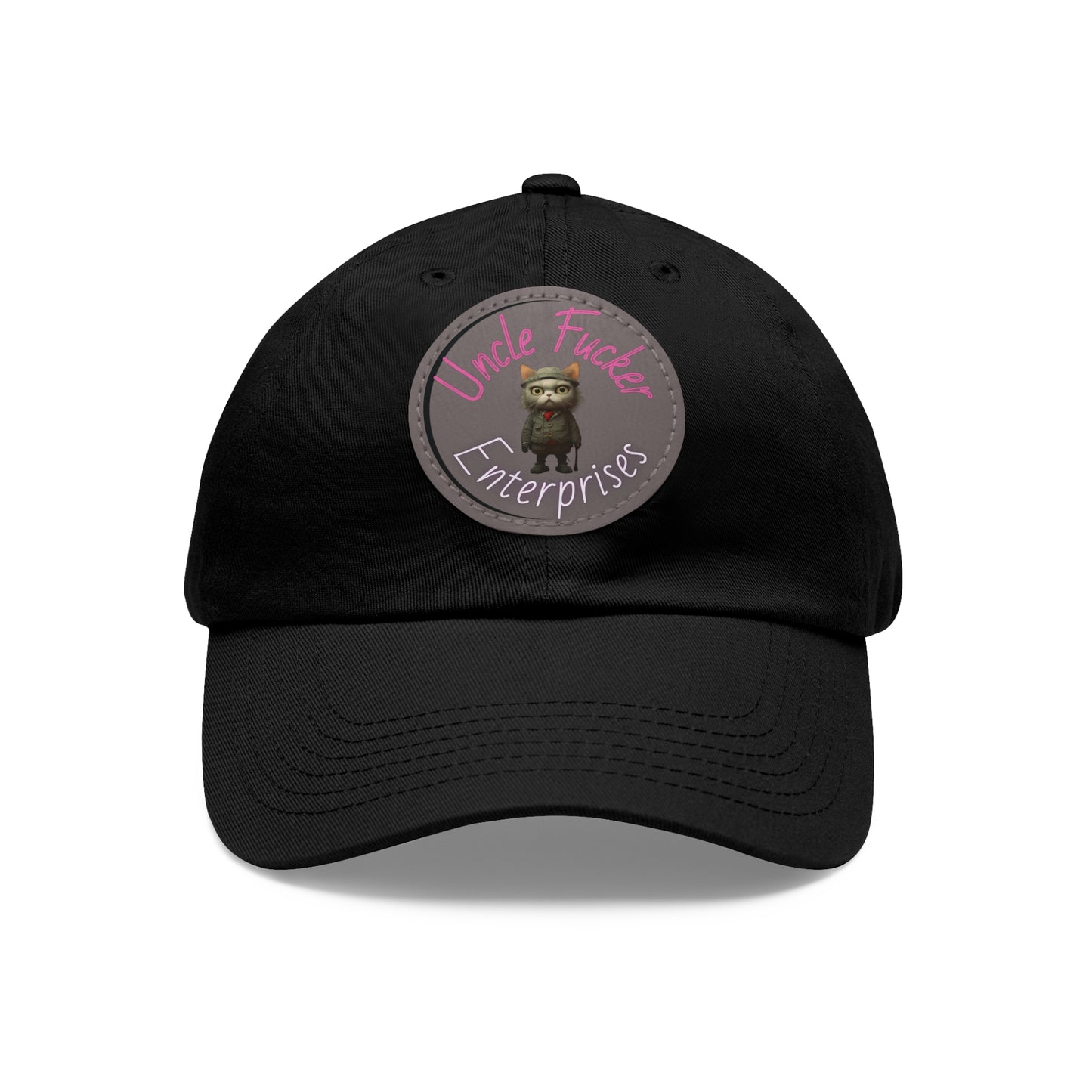 Uncle F'er Dad Hat with Leather Patch (Round)