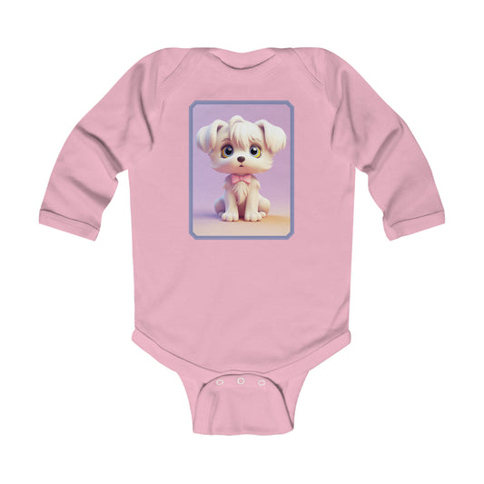 Infant Long Sleeve Bodysuit Dog 4