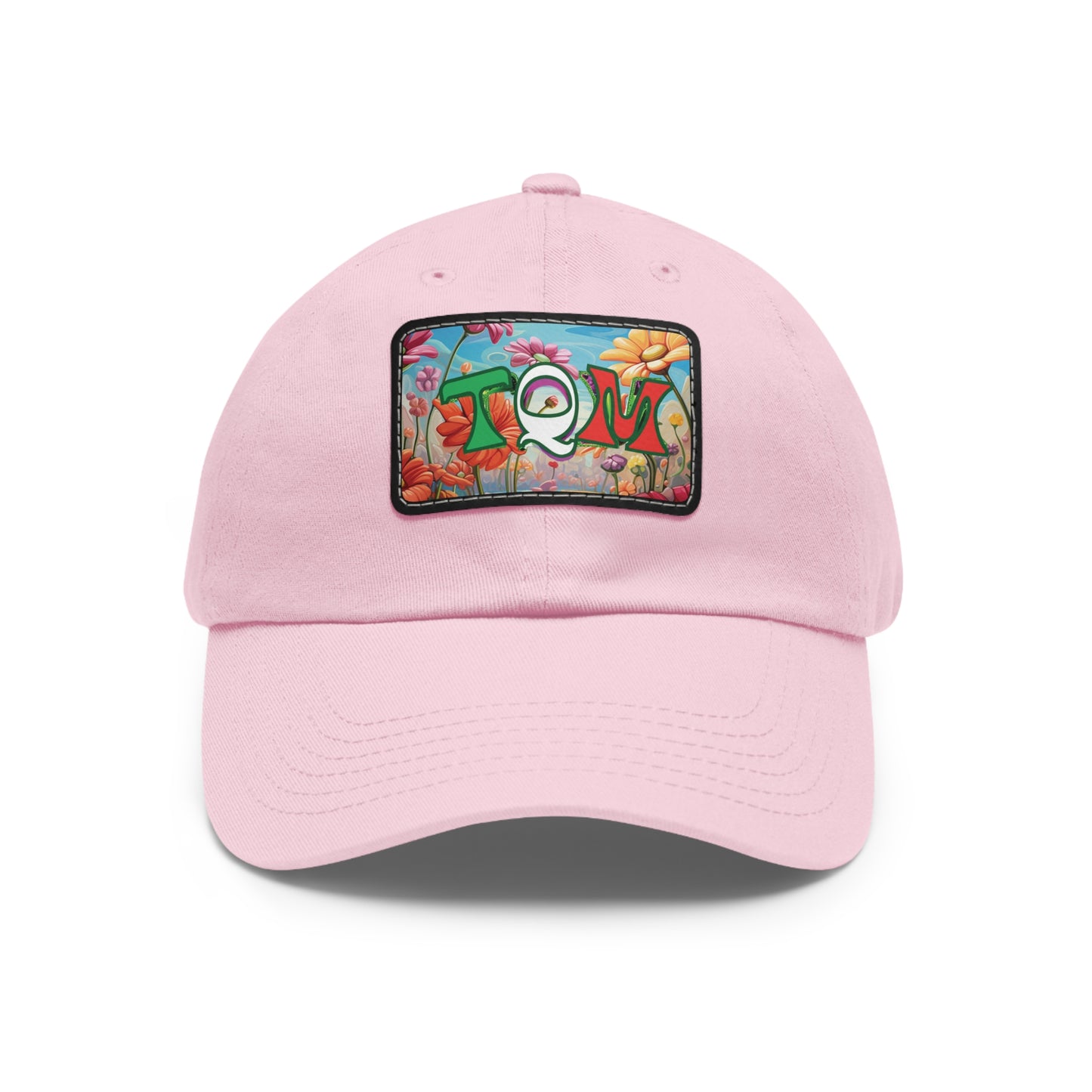 Dad Hat with Leather Patch (Rectangle) TQM Te Quiero Mucho