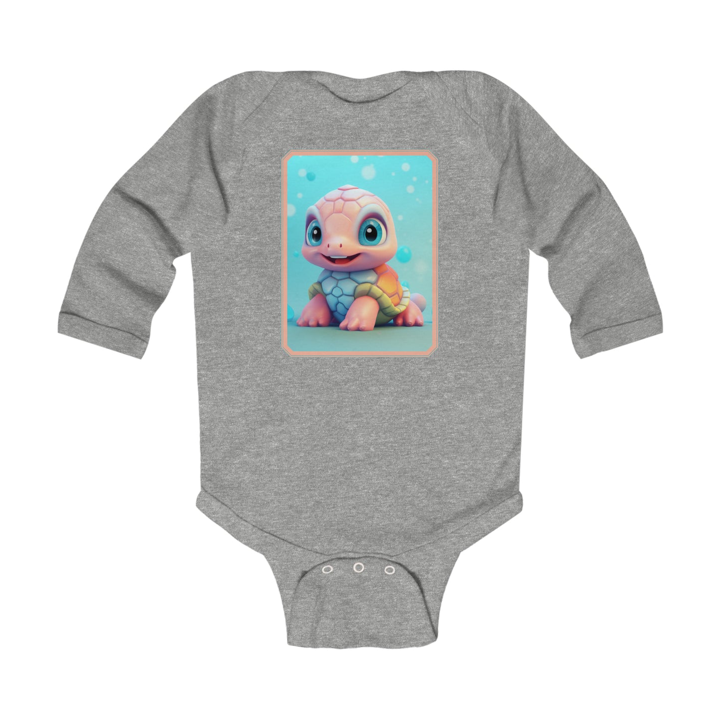 Infant Long Sleeve Bodysuit Turtle 2