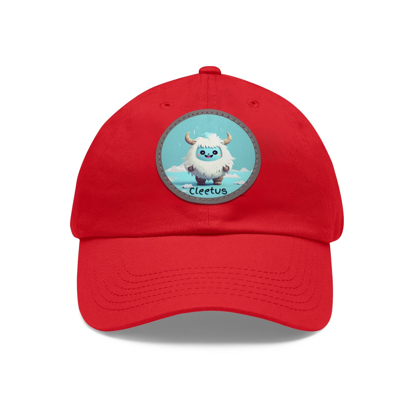 Dad Hat with Leather Patch (Round) Cleetus