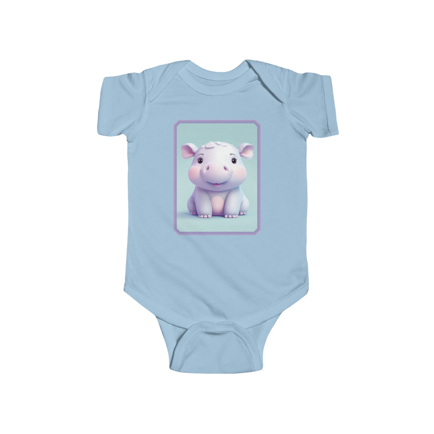 Infant Fine Jersey Bodysuit Hippo 3