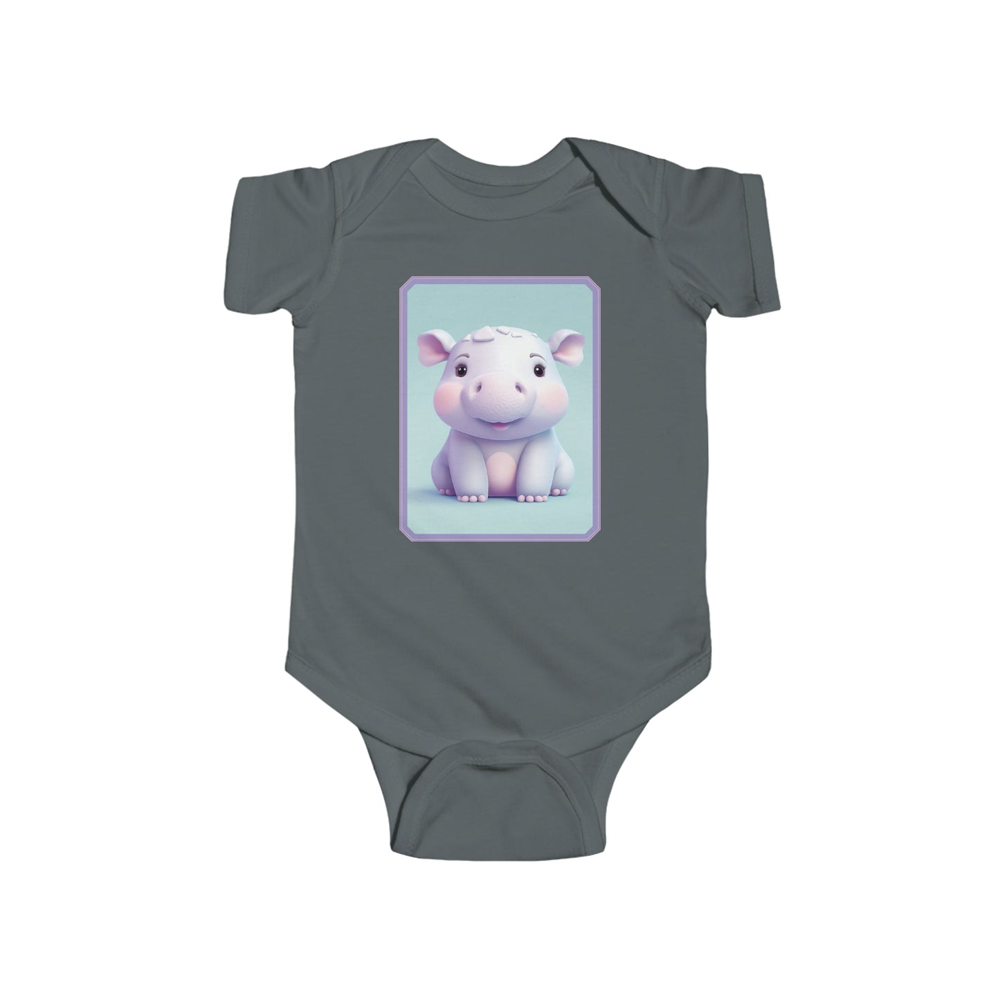 Infant Fine Jersey Bodysuit Hippo 3