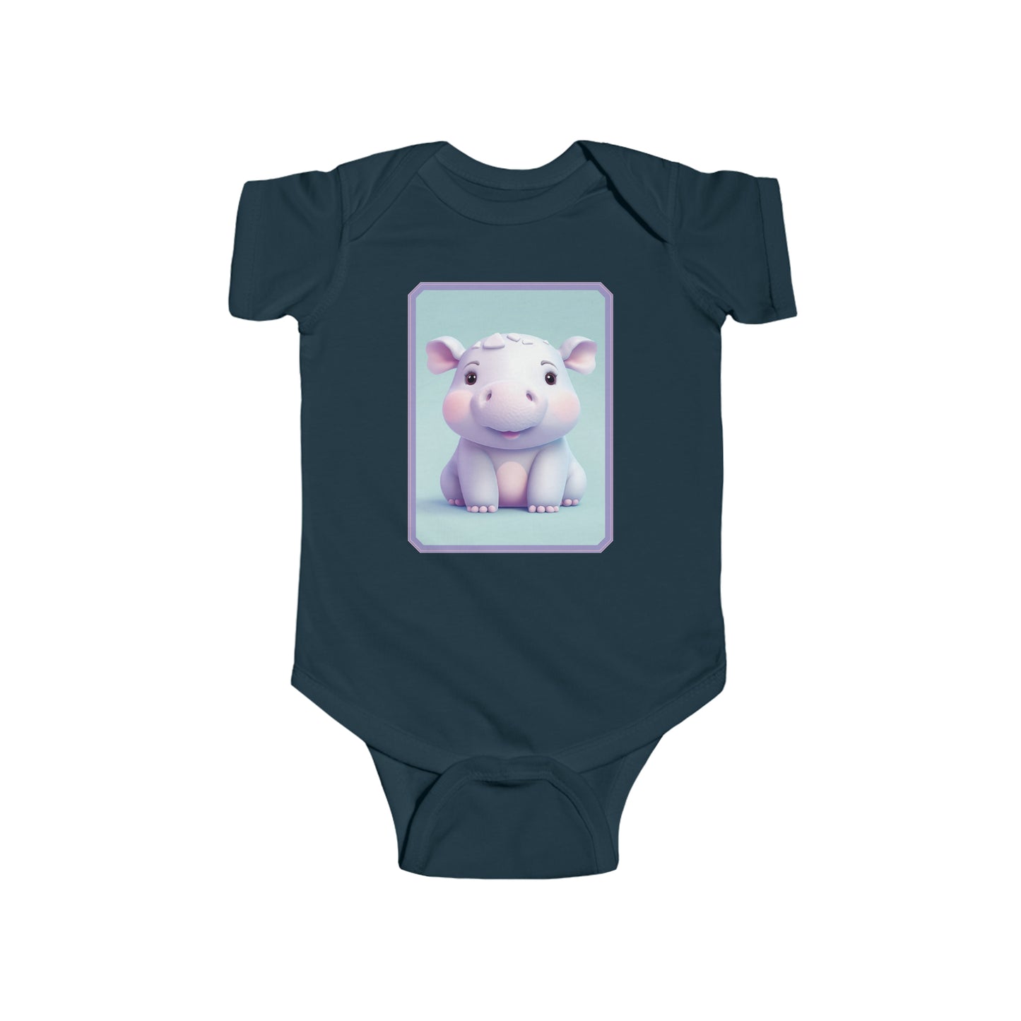 Infant Fine Jersey Bodysuit Hippo 3