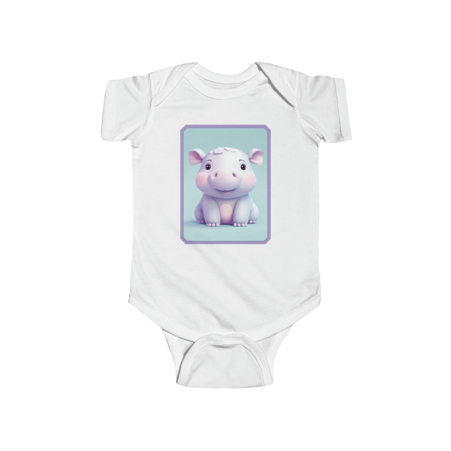 Infant Fine Jersey Bodysuit Hippo 3