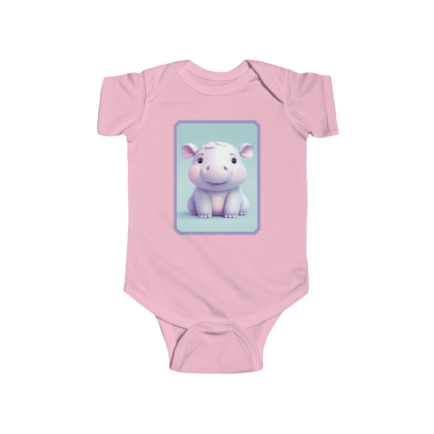 Infant Fine Jersey Bodysuit Hippo 3