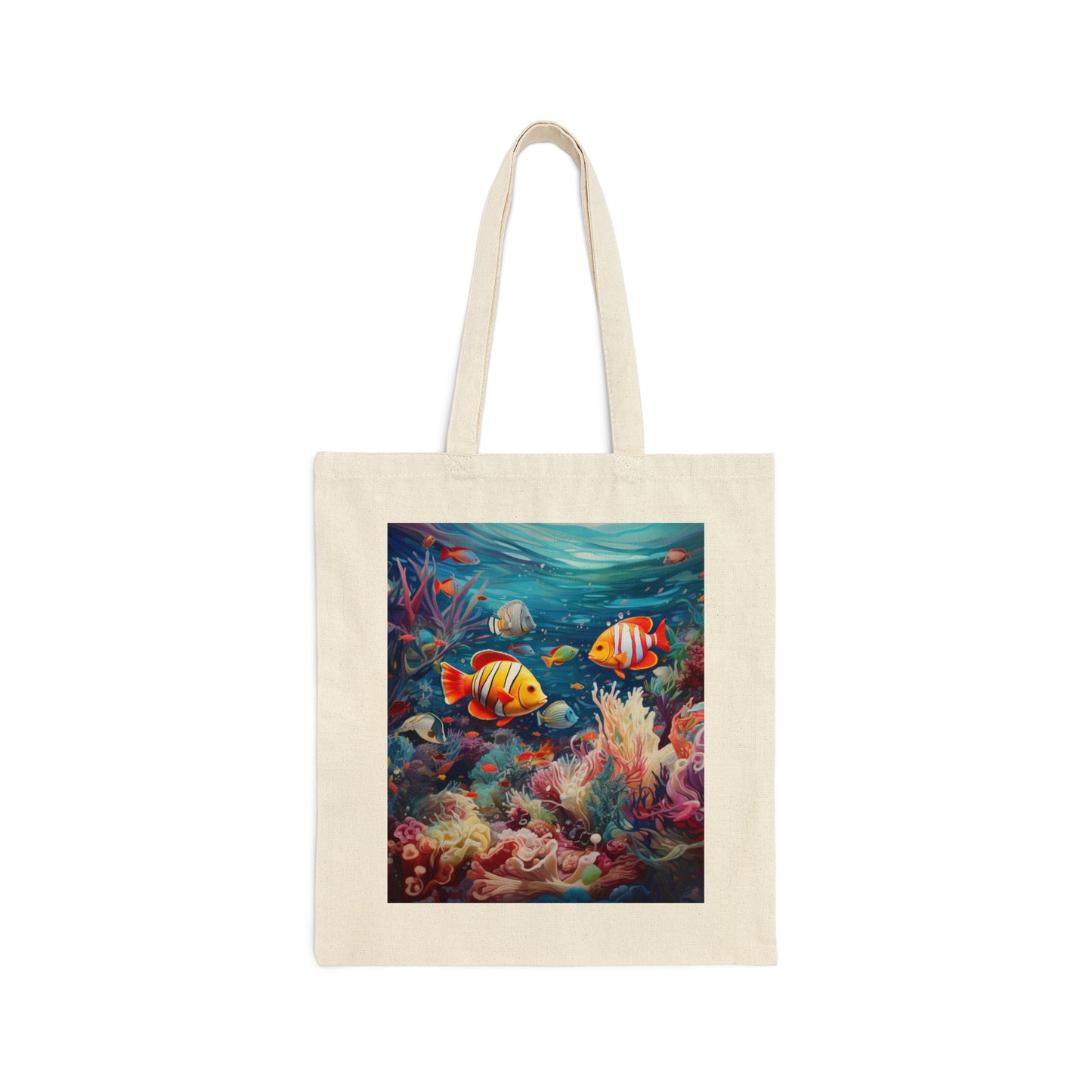 Cotton Canvas Tote Bag Coral Reefer