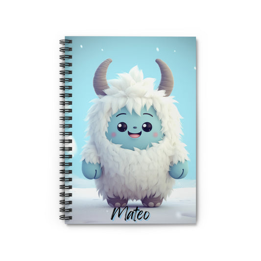 Spiral Notebook - Ruled Line Yeti Kin... Mateo