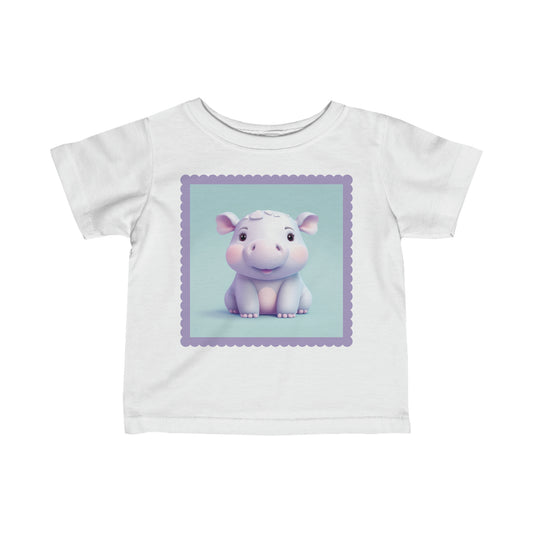 Infant Fine Jersey Tee Hippo 3