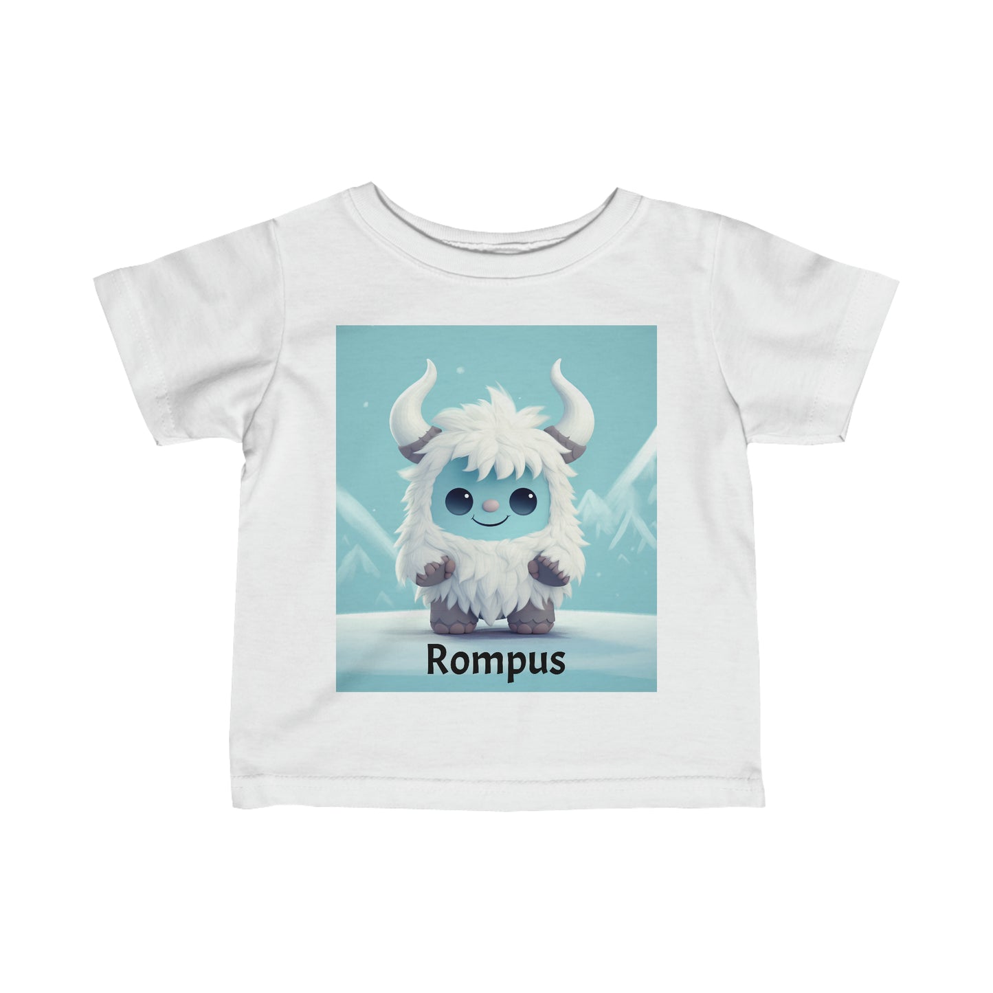 Infant Fine Jersey Tee Yeti Kin Rompus