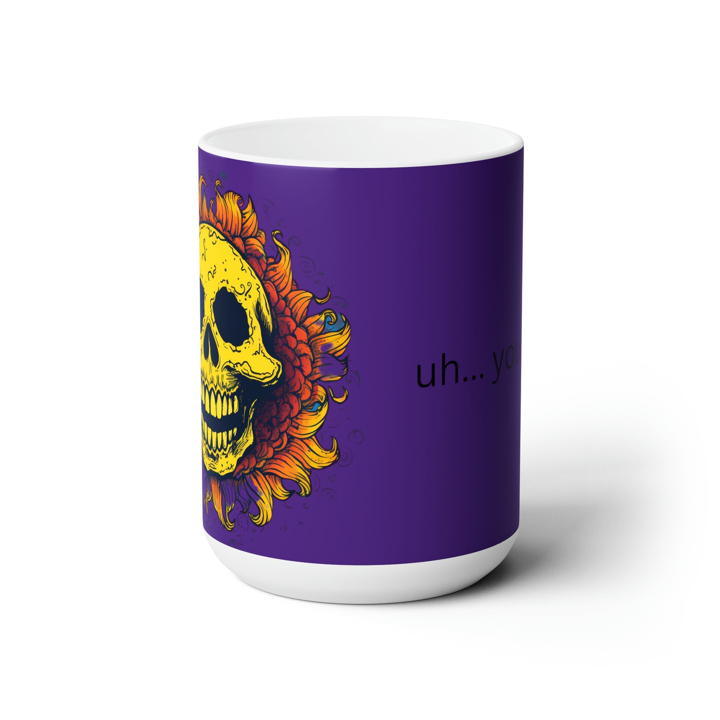 Ceramic Mug 15oz uh... you are you gratefully (purple)