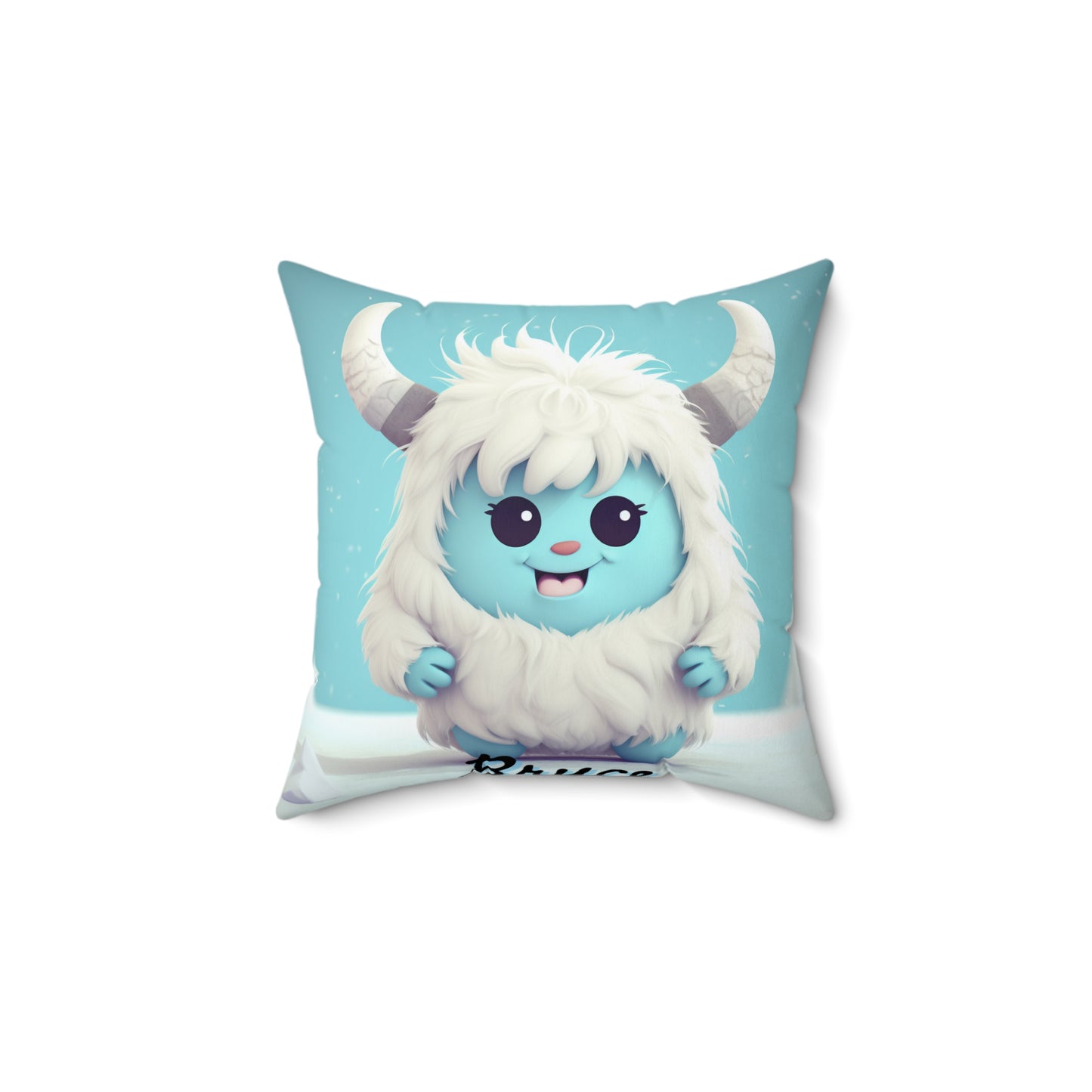 Spun Polyester Square Pillow Bryce... Yeti Kin