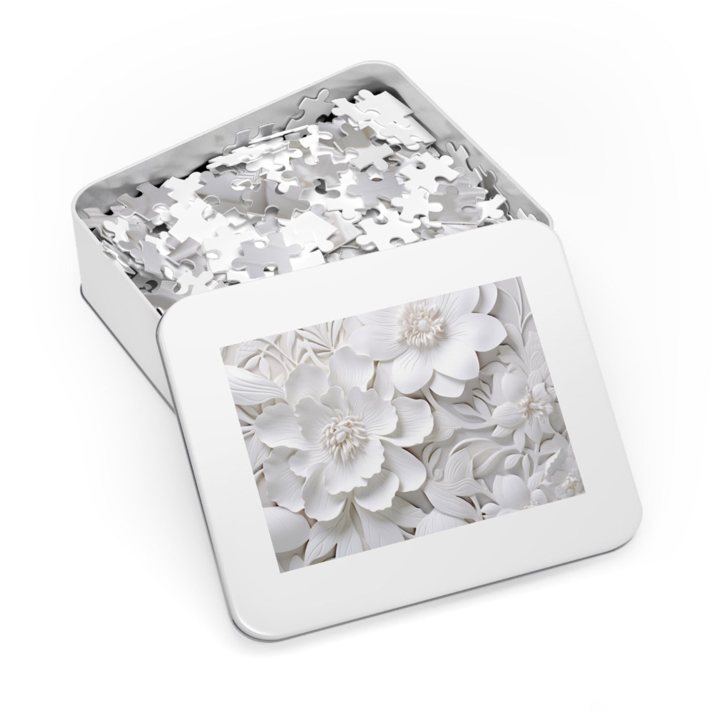 Jigsaw Puzzle - White Flowers