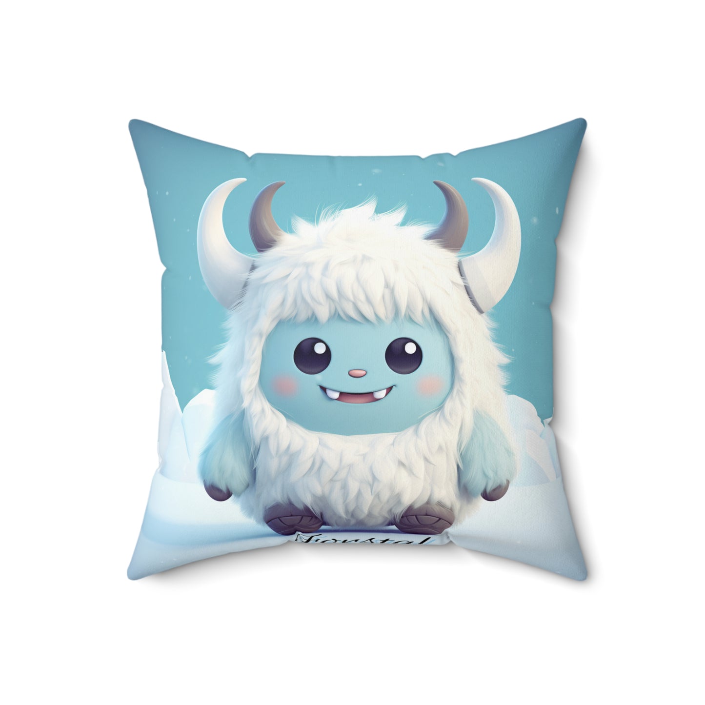 Spun Polyester Square Pillow Forstal... Yeti Kin