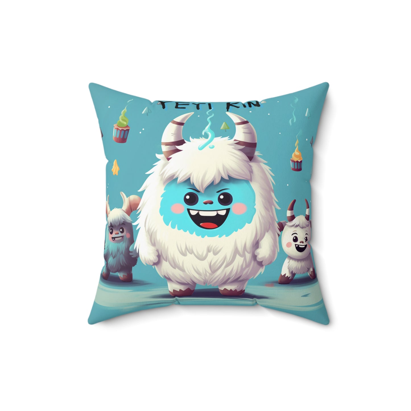 Spun Polyester Square Pillow Bryce... Yeti Kin