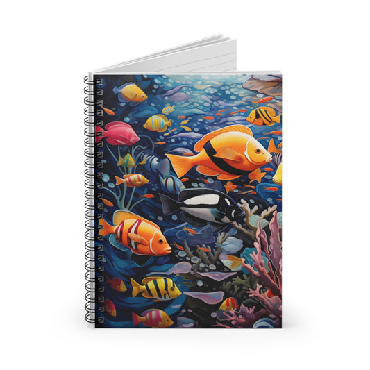 Spiral Notebook - Ruled Line Coral Reefer