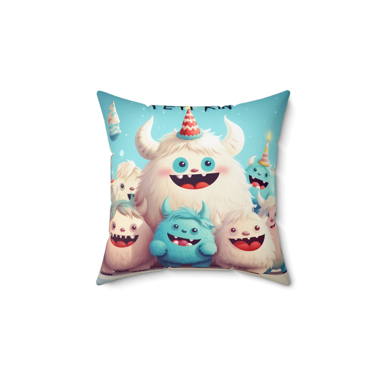 Spun Polyester Square Pillow Mateo... Yeti Kin