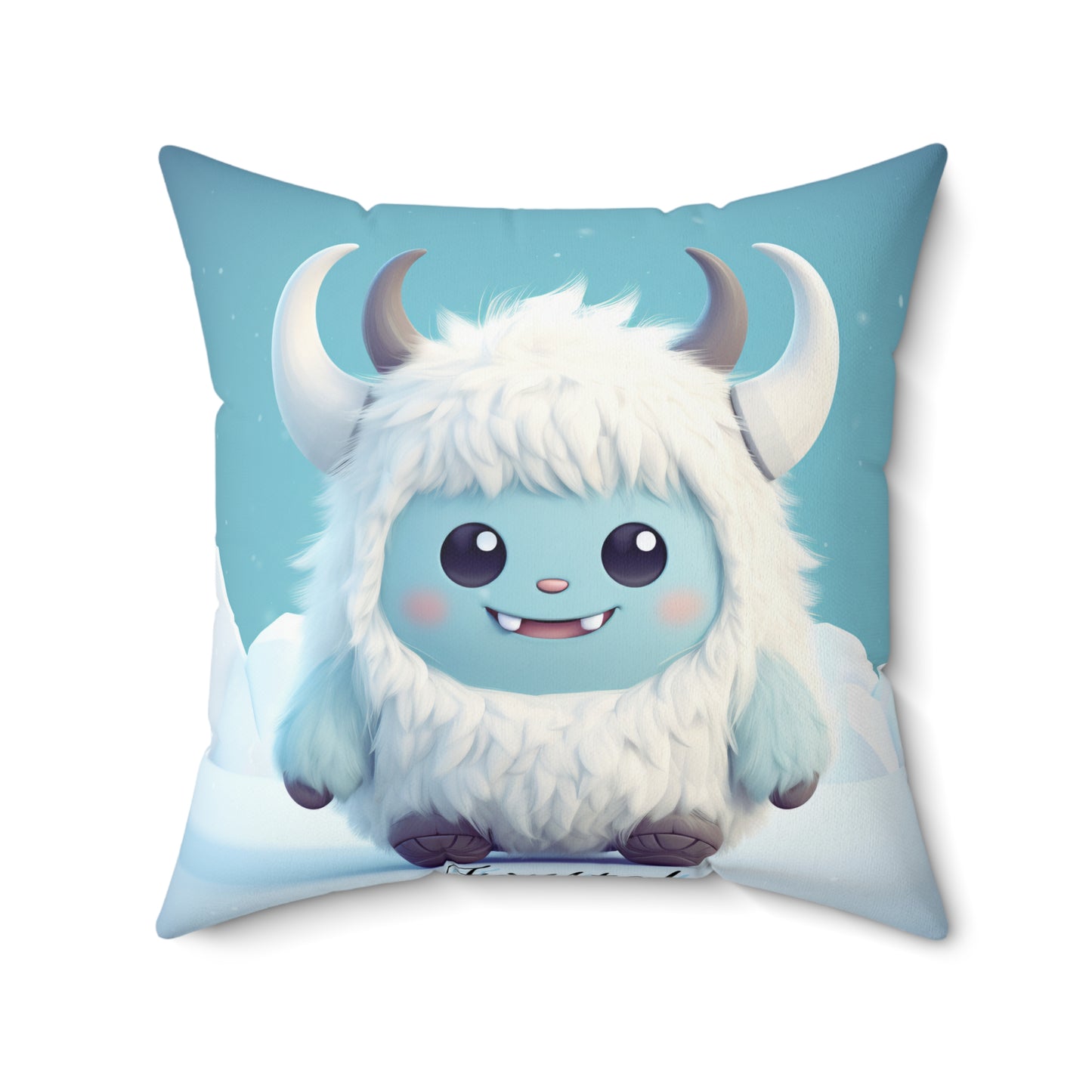 Spun Polyester Square Pillow Forstal... Yeti Kin