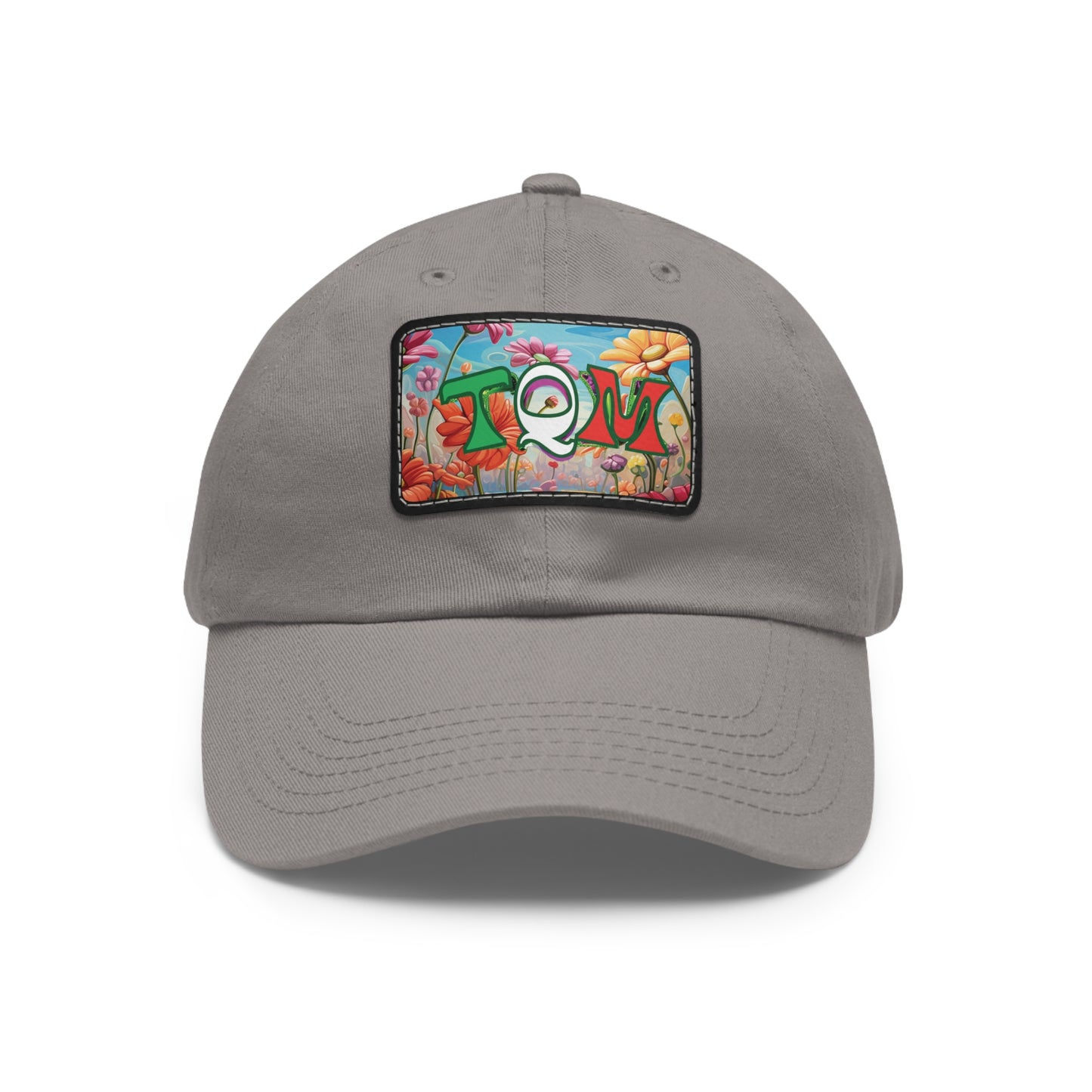 Dad Hat with Leather Patch (Rectangle) TQM Te Quiero Mucho