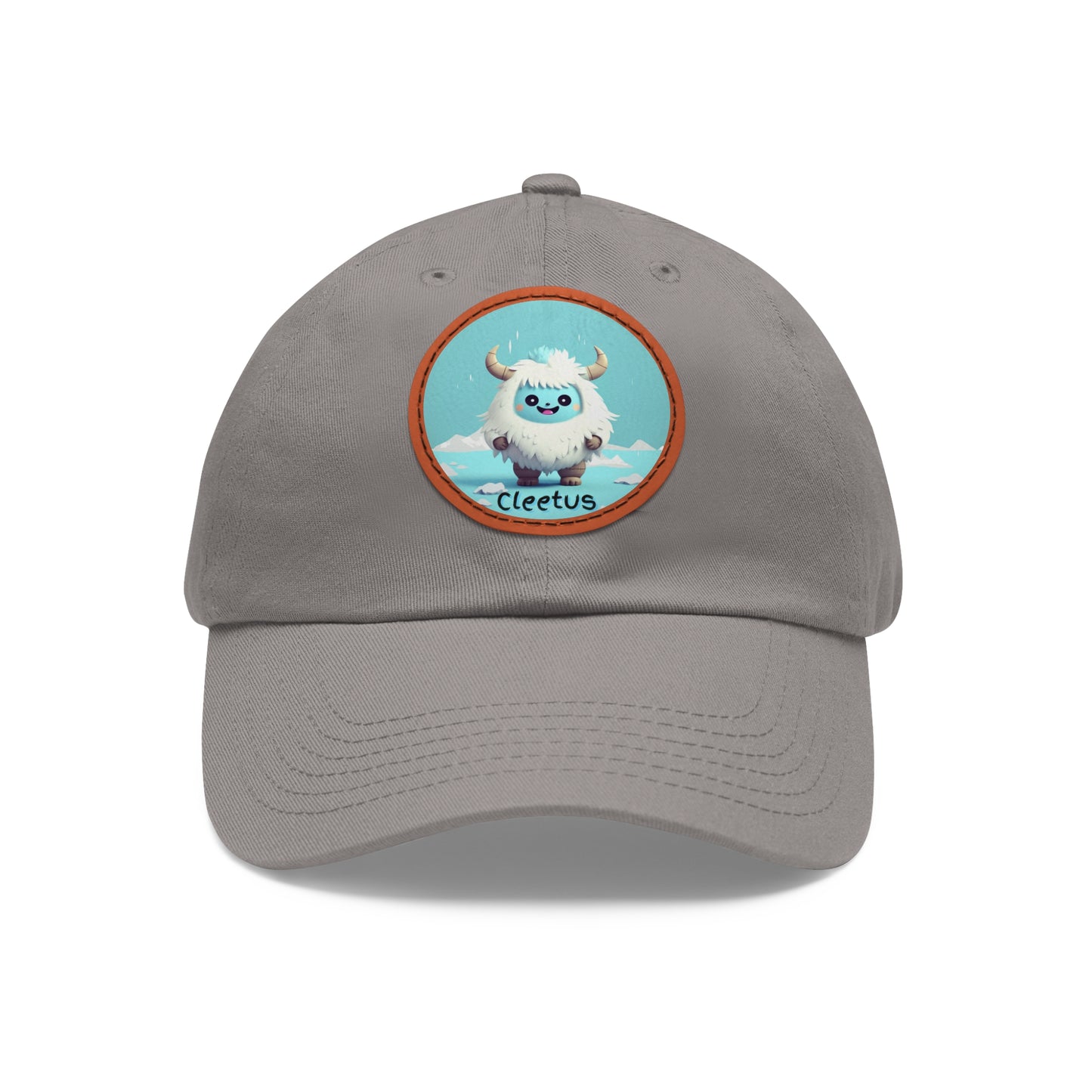 Dad Hat with Leather Patch (Round) Cleetus