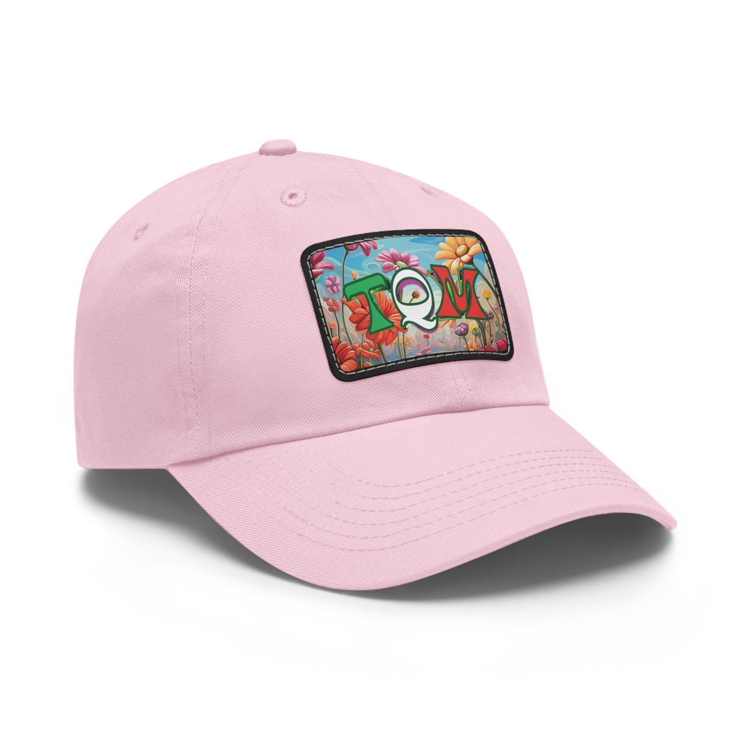 Dad Hat with Leather Patch (Rectangle) TQM Te Quiero Mucho