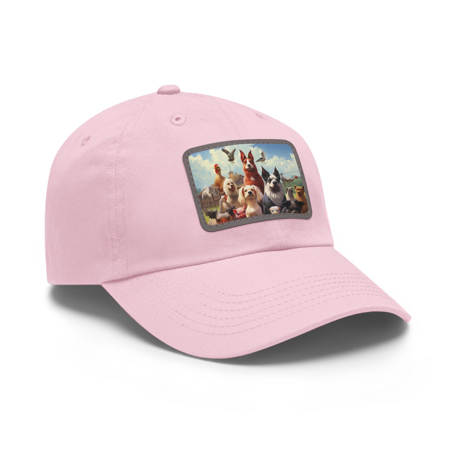 Dad Hat with Leather Patch (Rectangle) Animal Farm Friends