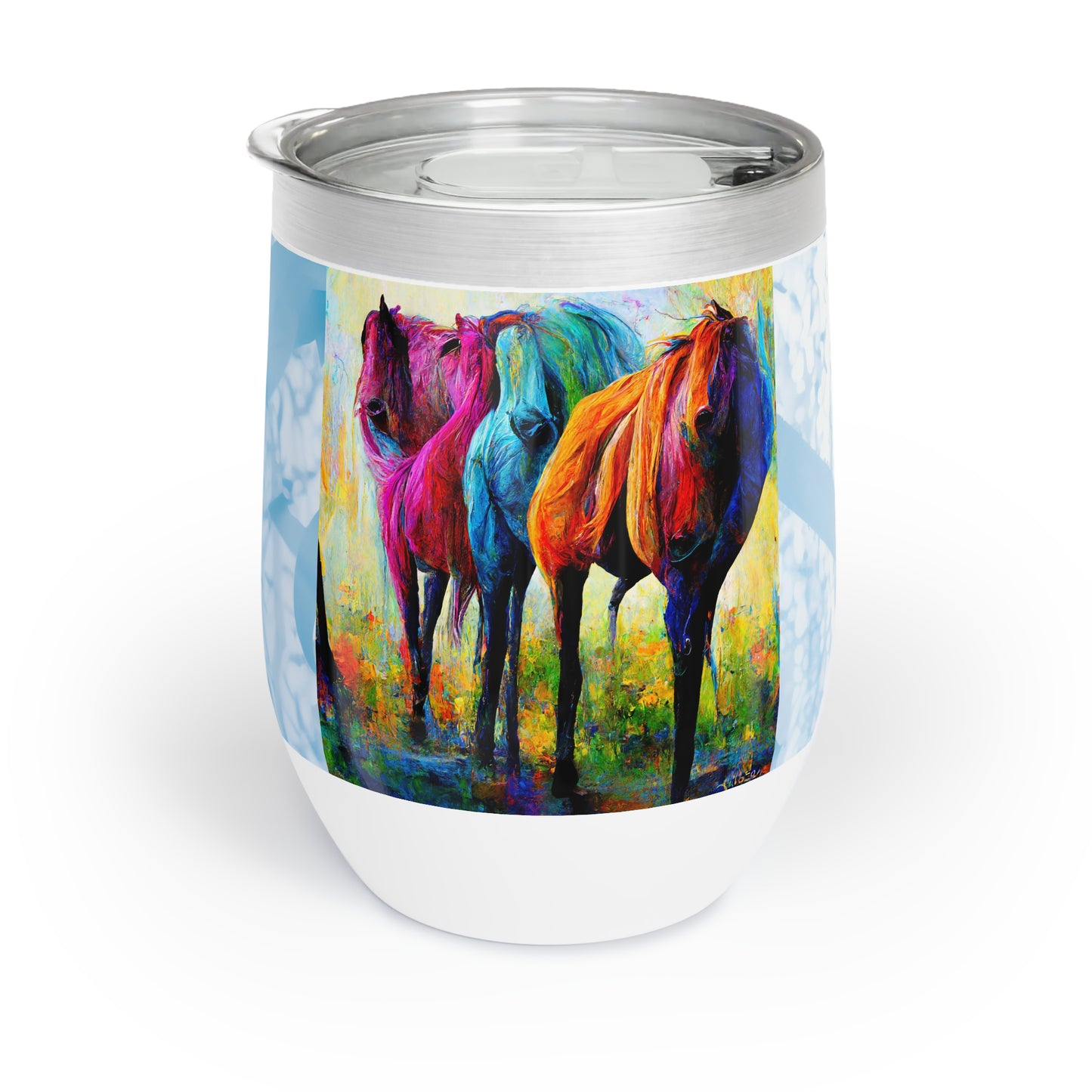 Chill Wine Tumbler Horses