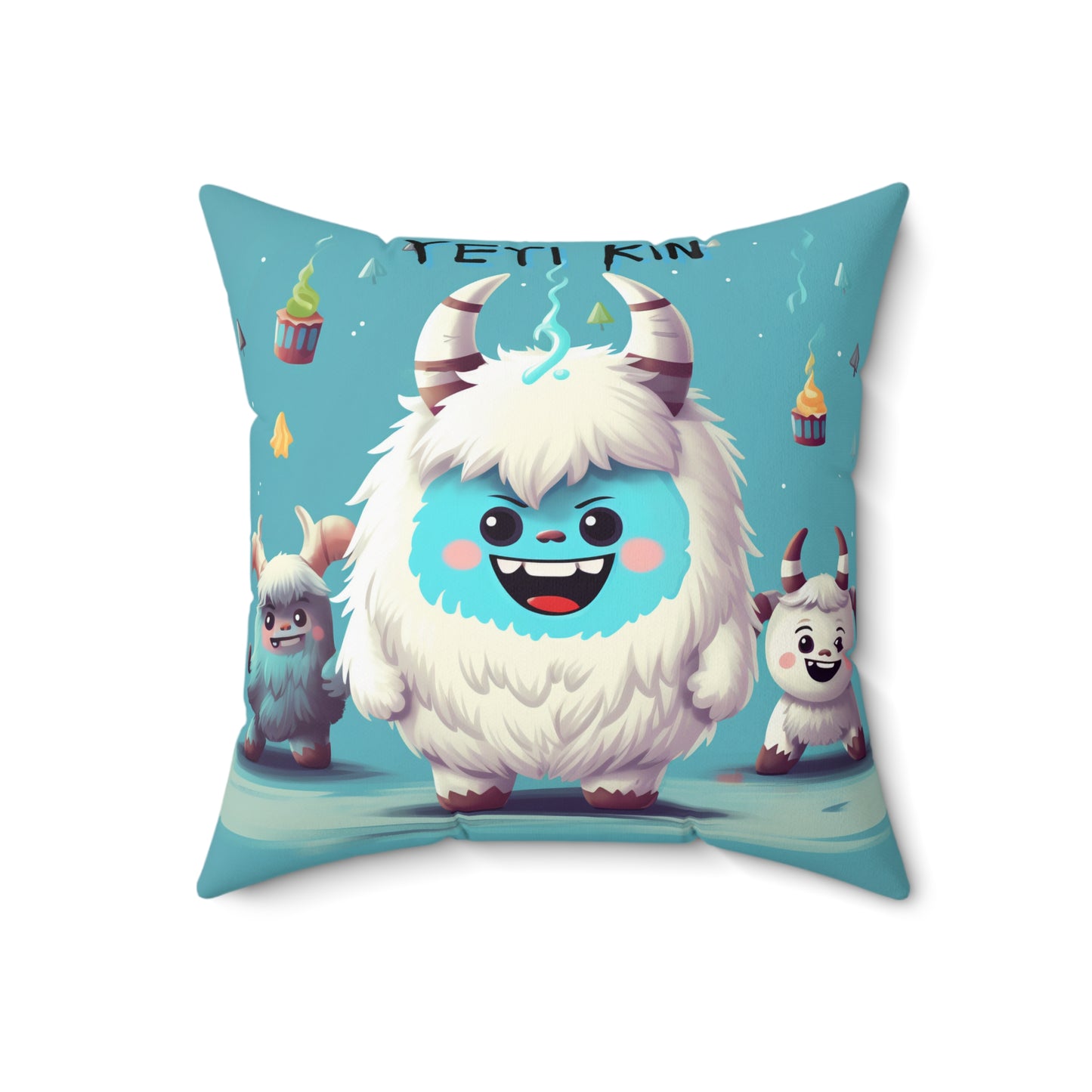 Spun Polyester Square Pillow Bryce... Yeti Kin