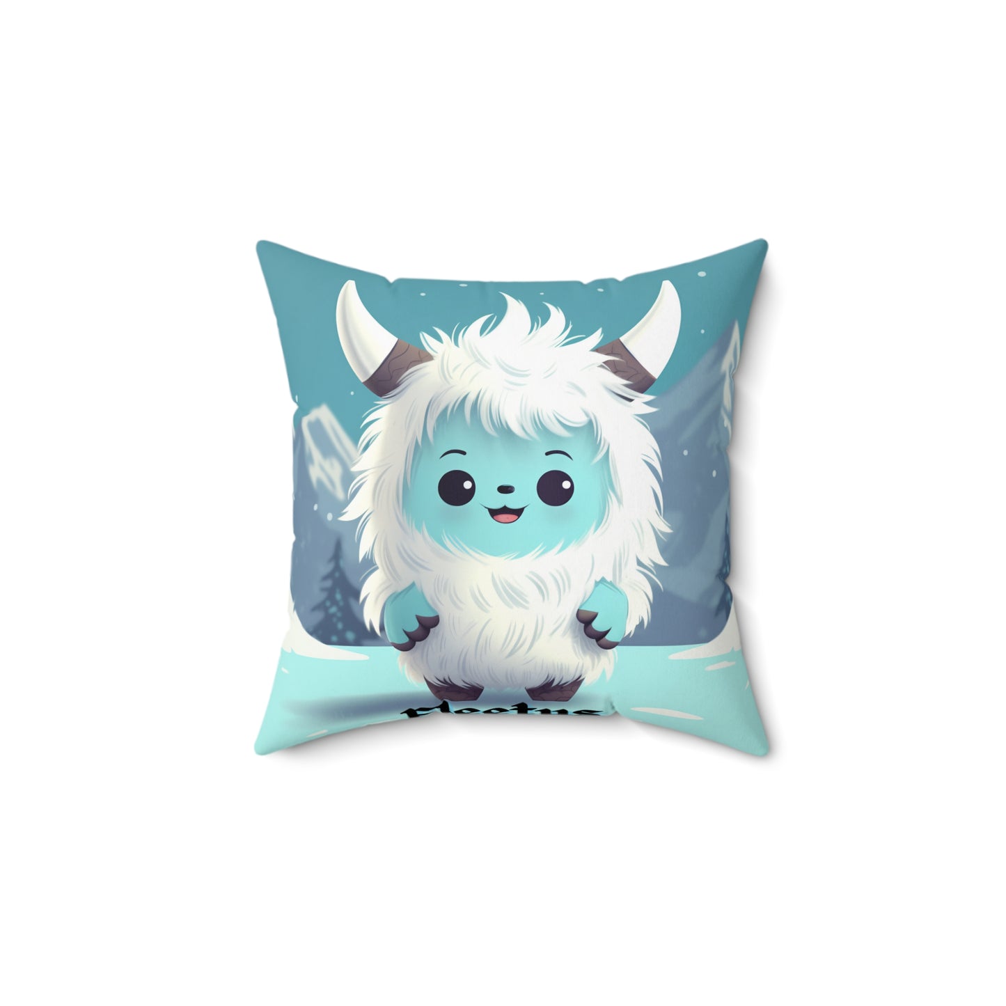 Spun Polyester Square Pillow Fleetus... Yeti Kin