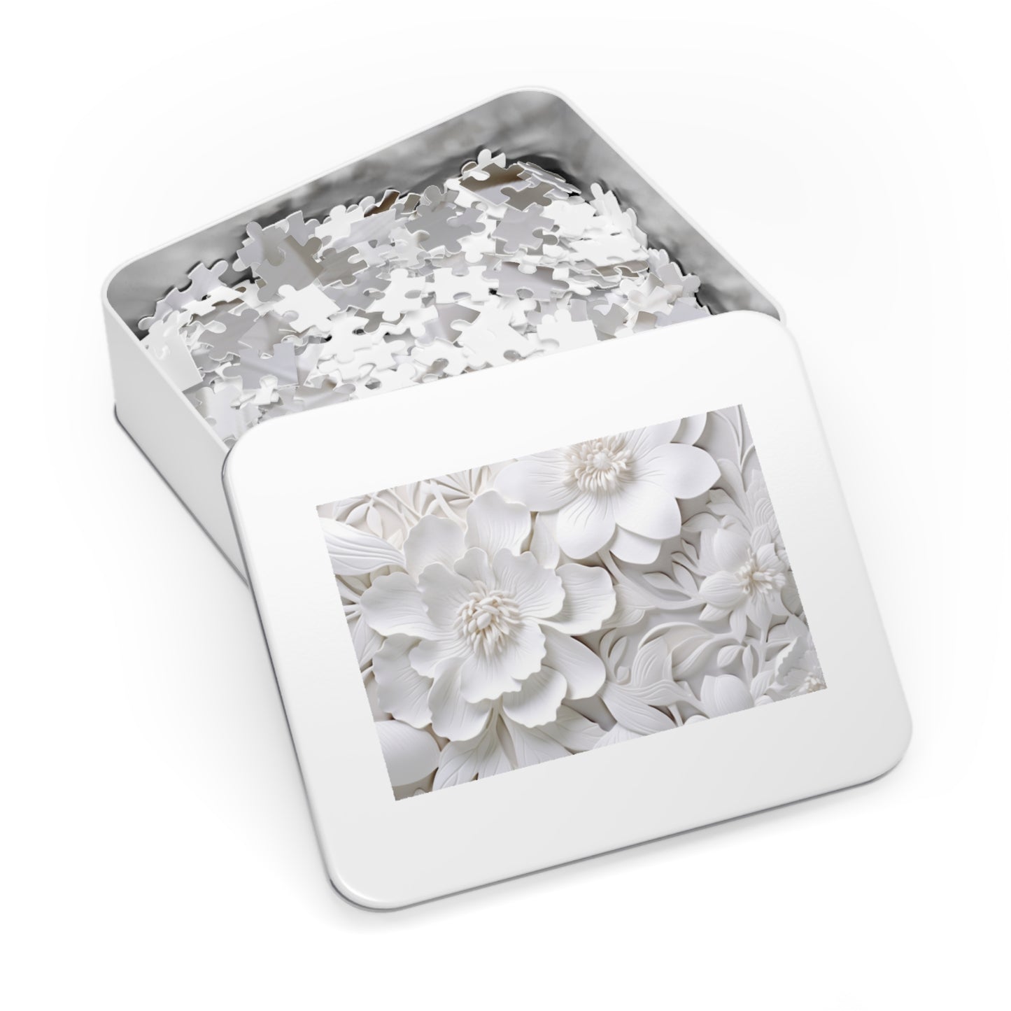 Jigsaw Puzzle - White Flowers