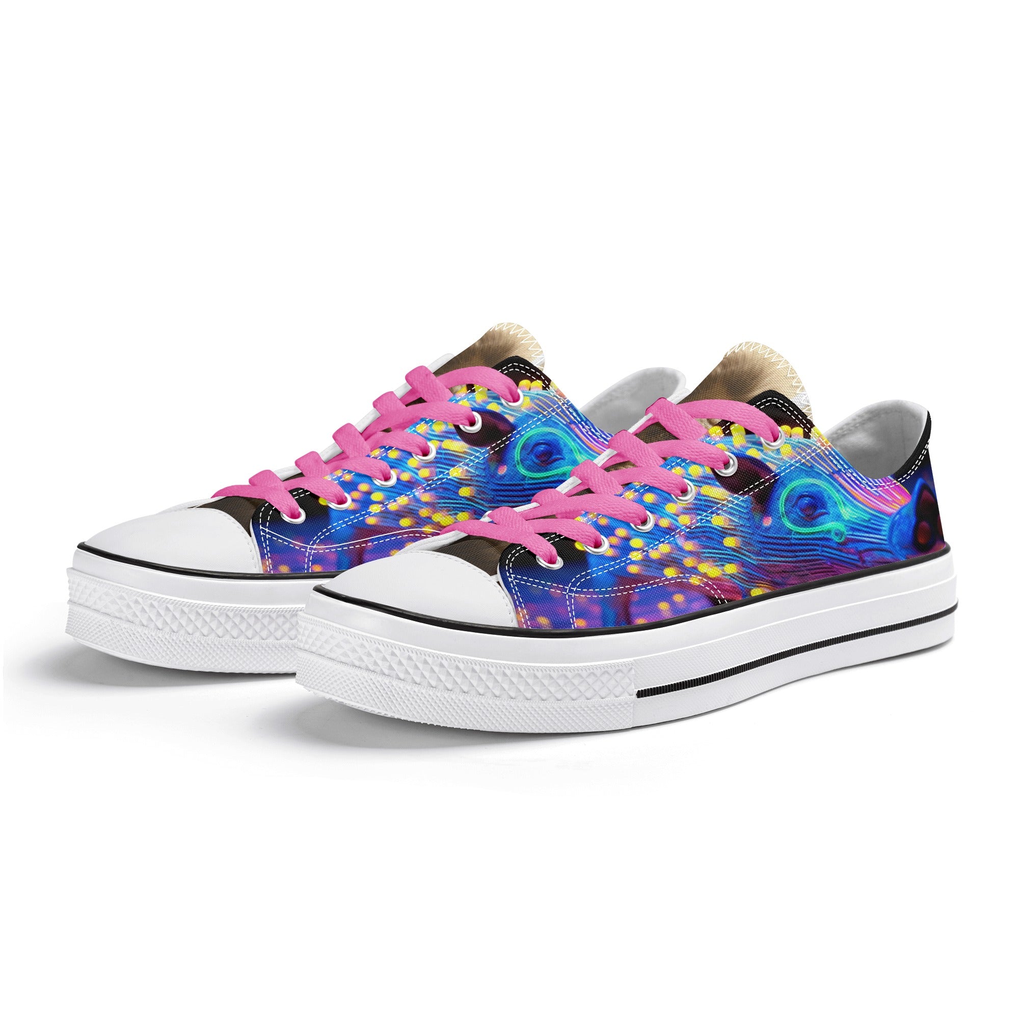 Chancho Electrico Electric Pig Men s Low Top Canvas Shoes TheUhuru