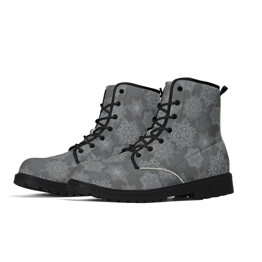 Snowflakes Women's Leather Boots