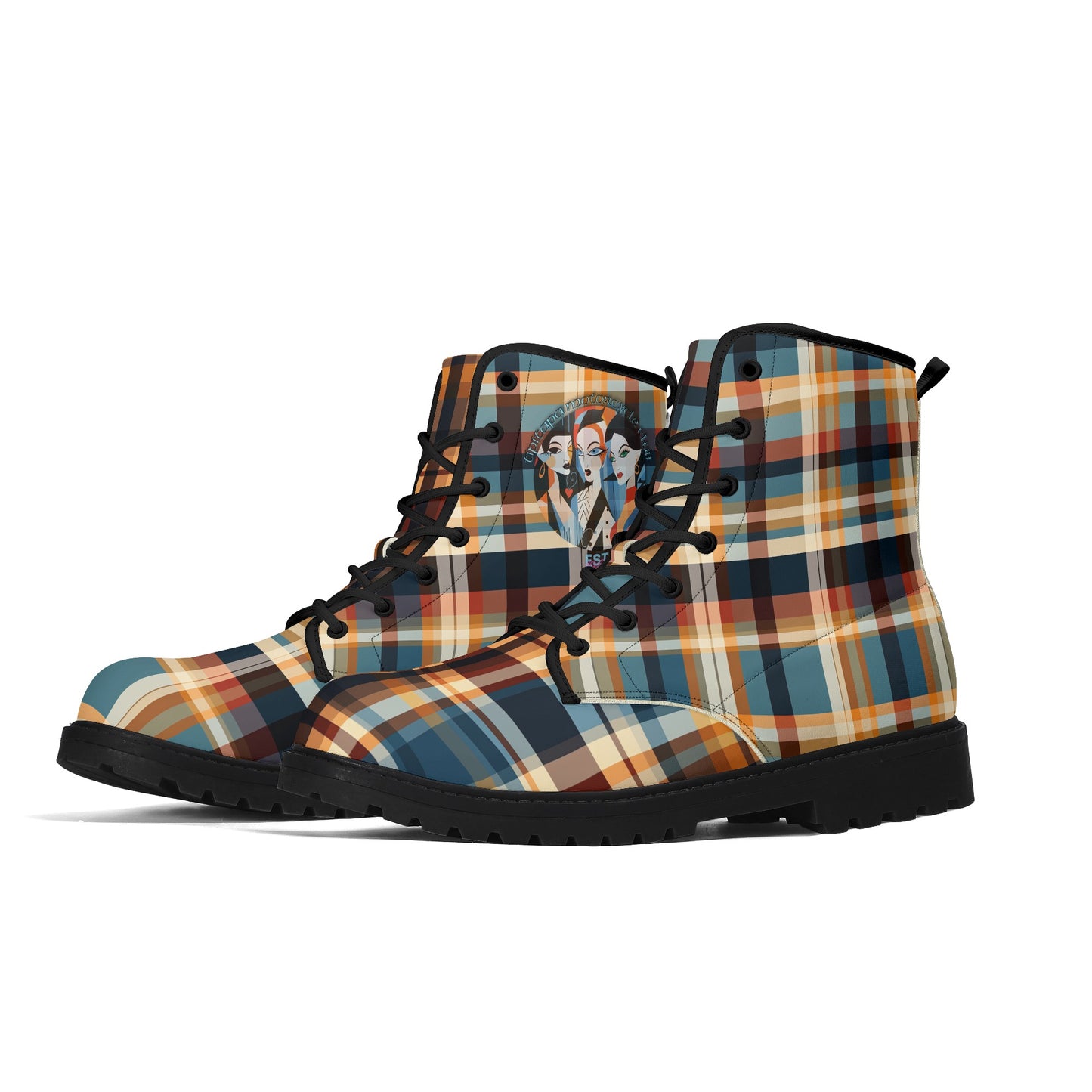 Tipitapa Plaid Men's Leather Boots