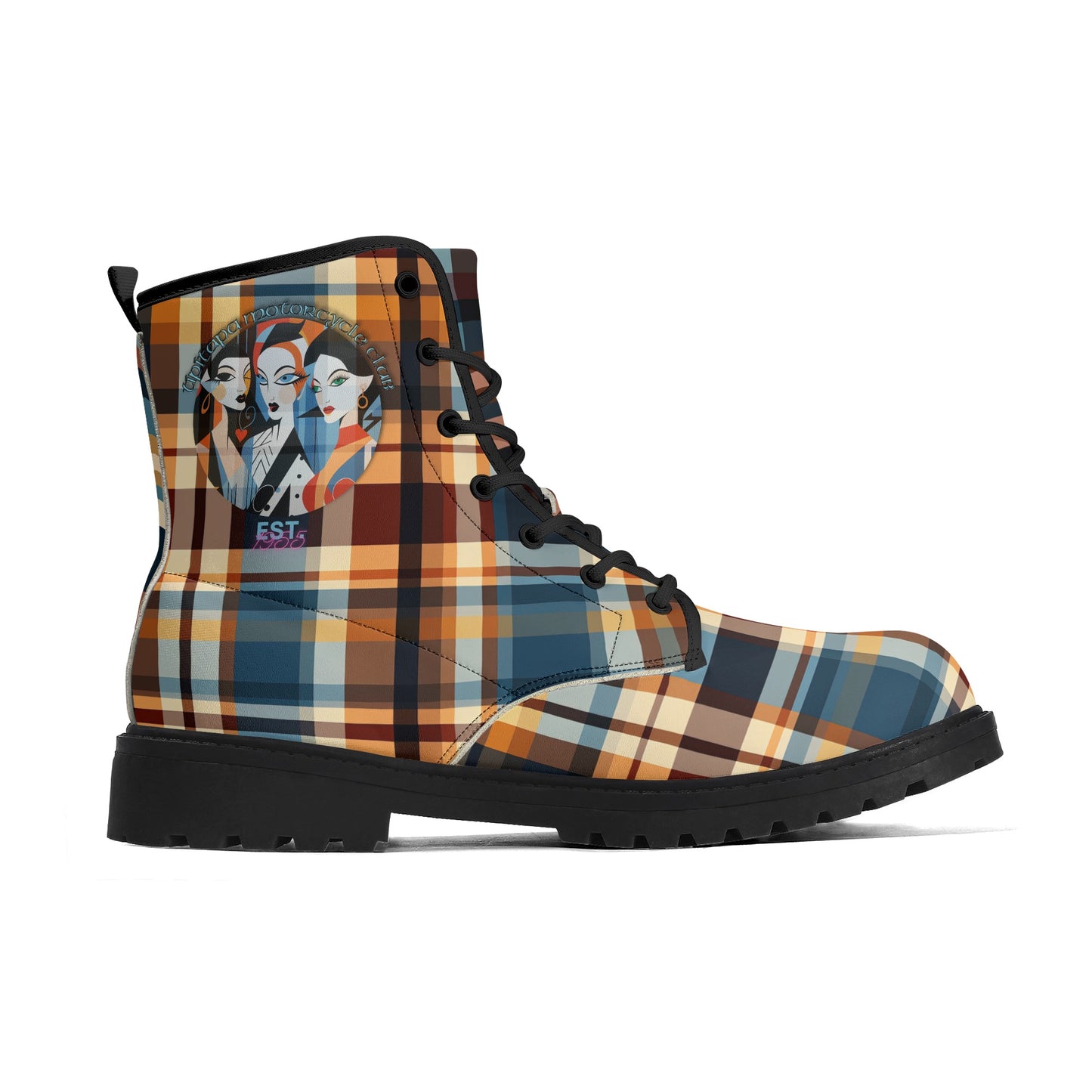 Tipitapa Plaid Men's Leather Boots