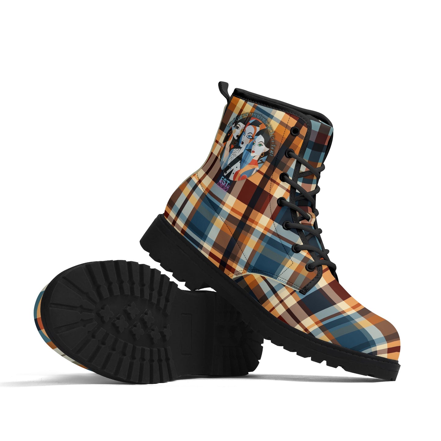 Tipitapa Plaid Men's Leather Boots